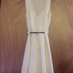 Steps New York White Textured Dress Size S